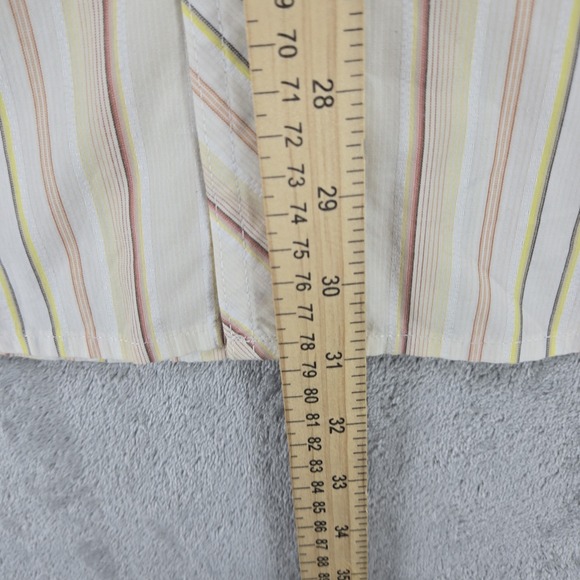 VTG Wrangler Western Long Sleeve Mens XL Pearl Snap Cowboy Y2K Pastel Stripe - Picture 3 of 5